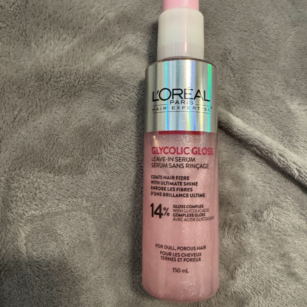 L'Oreal Glycolic Gloss Leave-In Serum - Pink and Silver
